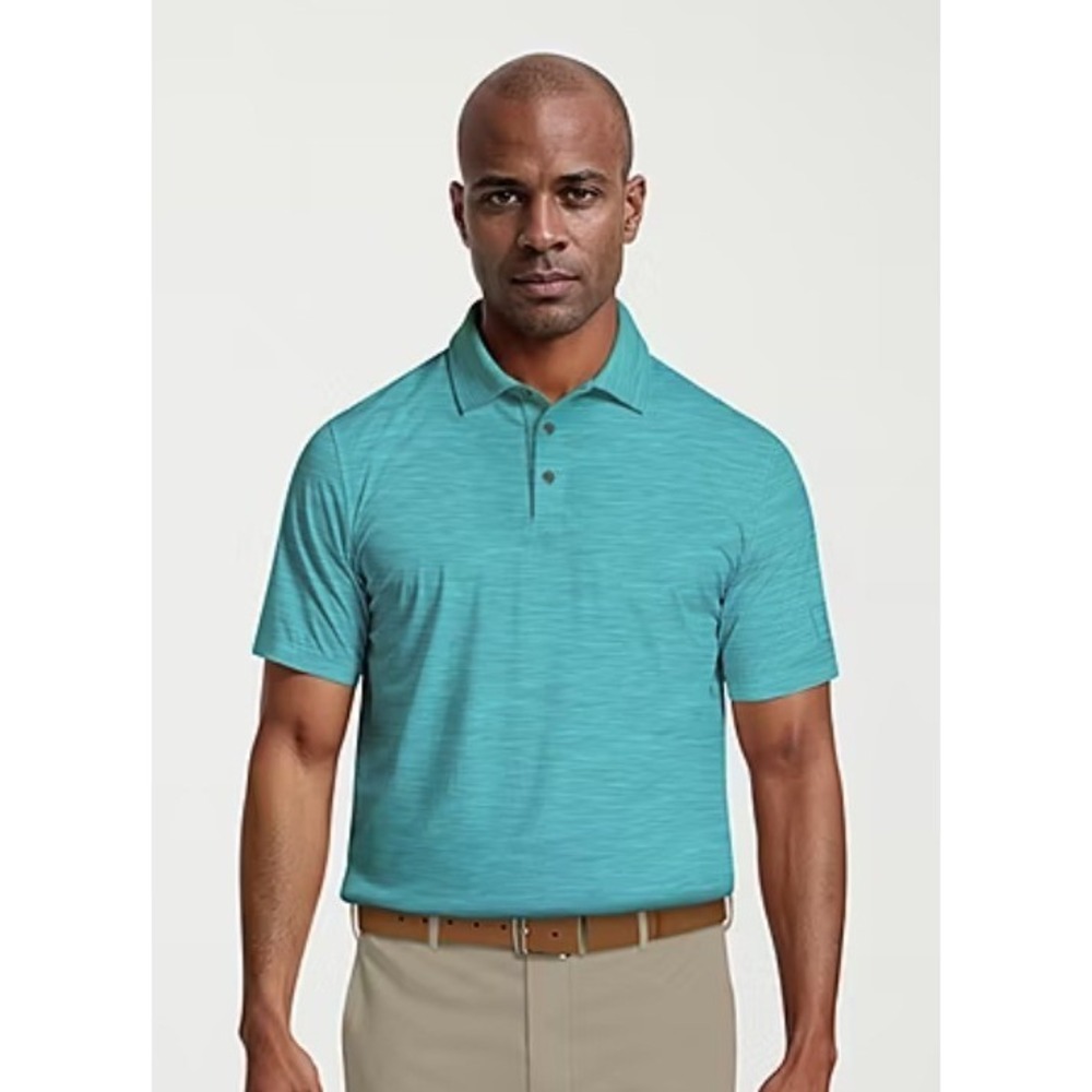 Mens PGA Tour Polo Shirt Airflux Style Large NEW Blue